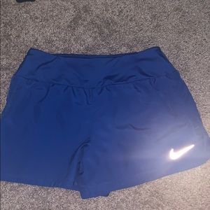 blue nike running shorts